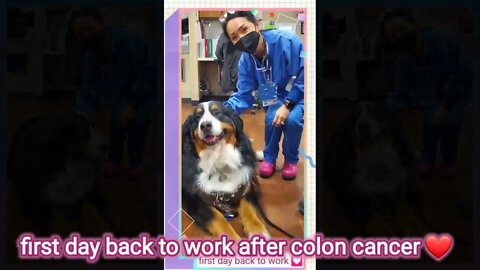 FIRST DAY BACK TO WORK AFTER COLON CANCER💟🥰🙏