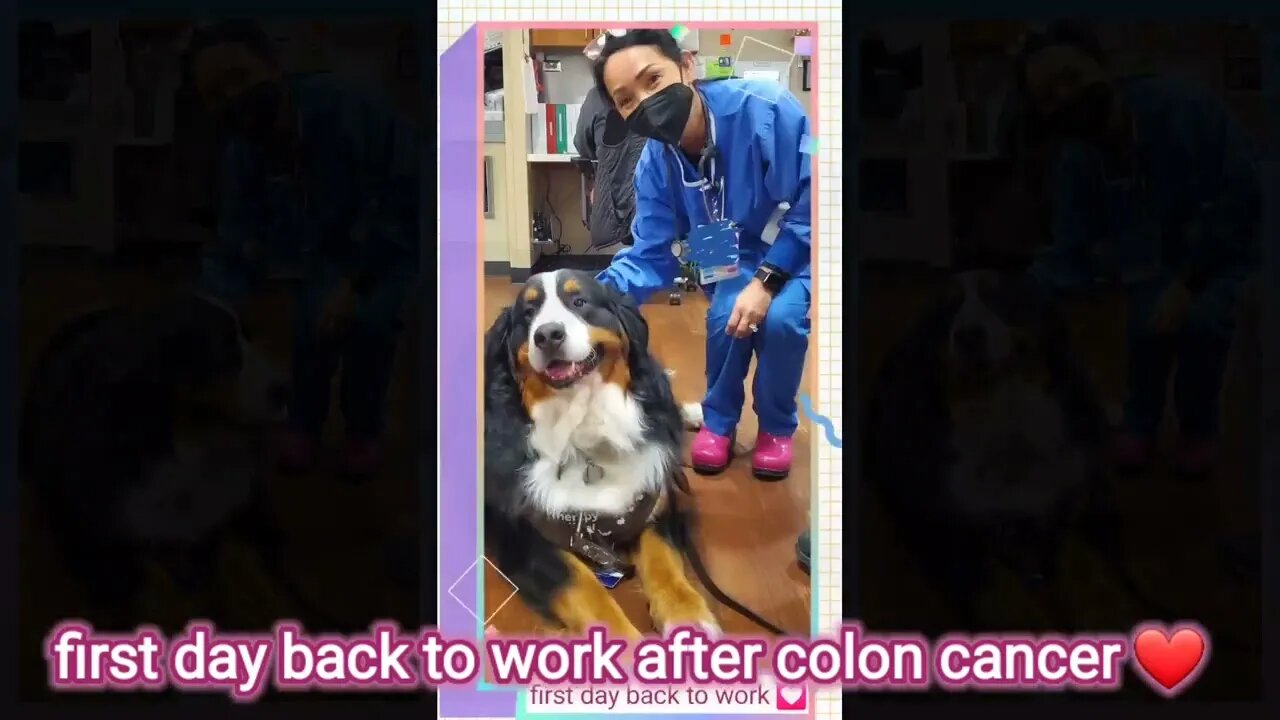 FIRST DAY BACK TO WORK AFTER COLON CANCER💟🥰🙏