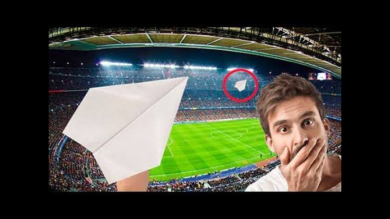 Best Paper Airplane Throw Of His Life!😱