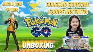 ABRI A BOX COLEÇÃO ESPECIAL EQUIPE INSTINTO / POKEMON GO / SPARK / POKEMON TCG