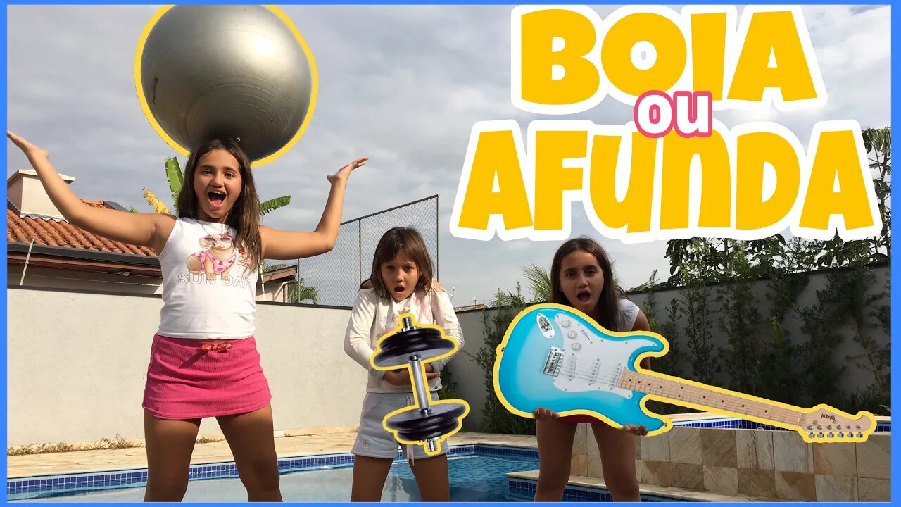 BOIA OU AFUNDA / desafio na piscina - 3 irmãs demais