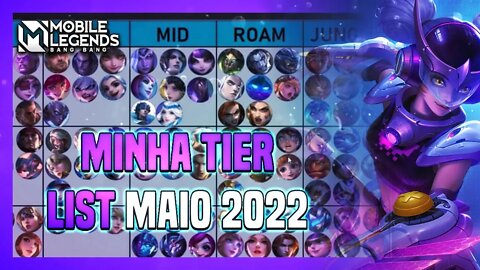 MINHA TIER LIST MEGA EXPLICATIVA DE MAIO 2022 | MELHORES E PIORES HERÓIS | mlbb