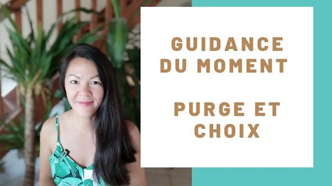 Guidance du moment : purge et choix