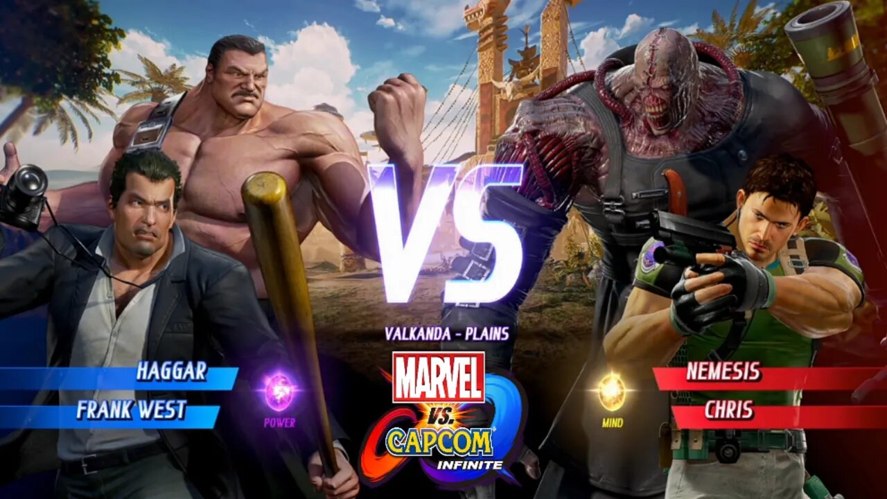 Haggar & Frank West VS Nemesis & Chris Marvel vs Capcom Infinite