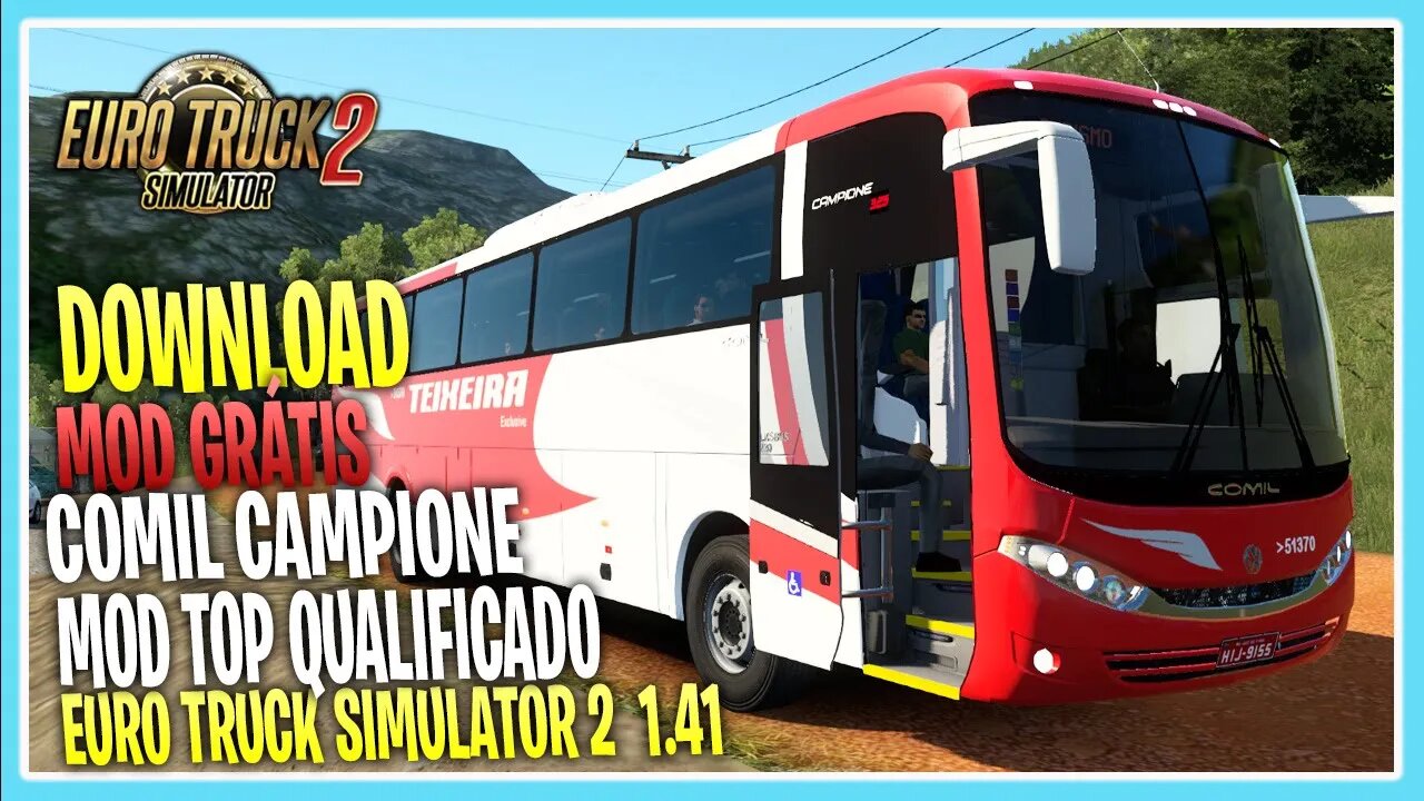 Mod Grátis ONIBUS SCANIA COMIL CAMPIONE 3.25 EURO TRUCK SIMULATOR 2