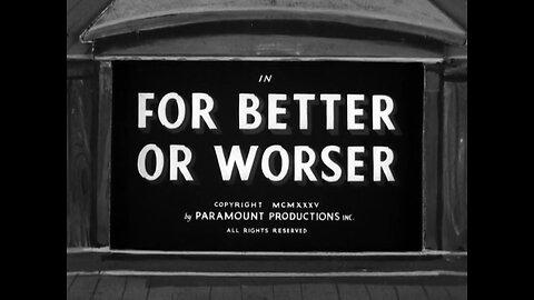 Popeye The Sailor - For Better Or Worser (1935)