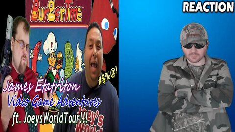 JoeysWorldTour & James Game Parody Collab - Burger Time Arcade - James En VG S2E4 REACTION!!! (BBT)