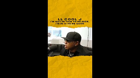 @llcoolj I’m not in this to be nice, I’m in it to be good