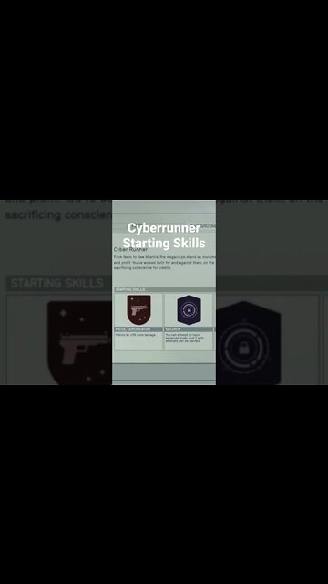 Cyberrunner Starting Skills | Starfield #starfield