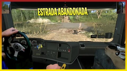 POV - DIREÇÃO REALISTA - SCANIA V8 STRALADOR - ESTRADA ABANDONADA NO ROTAS - Logitech G25