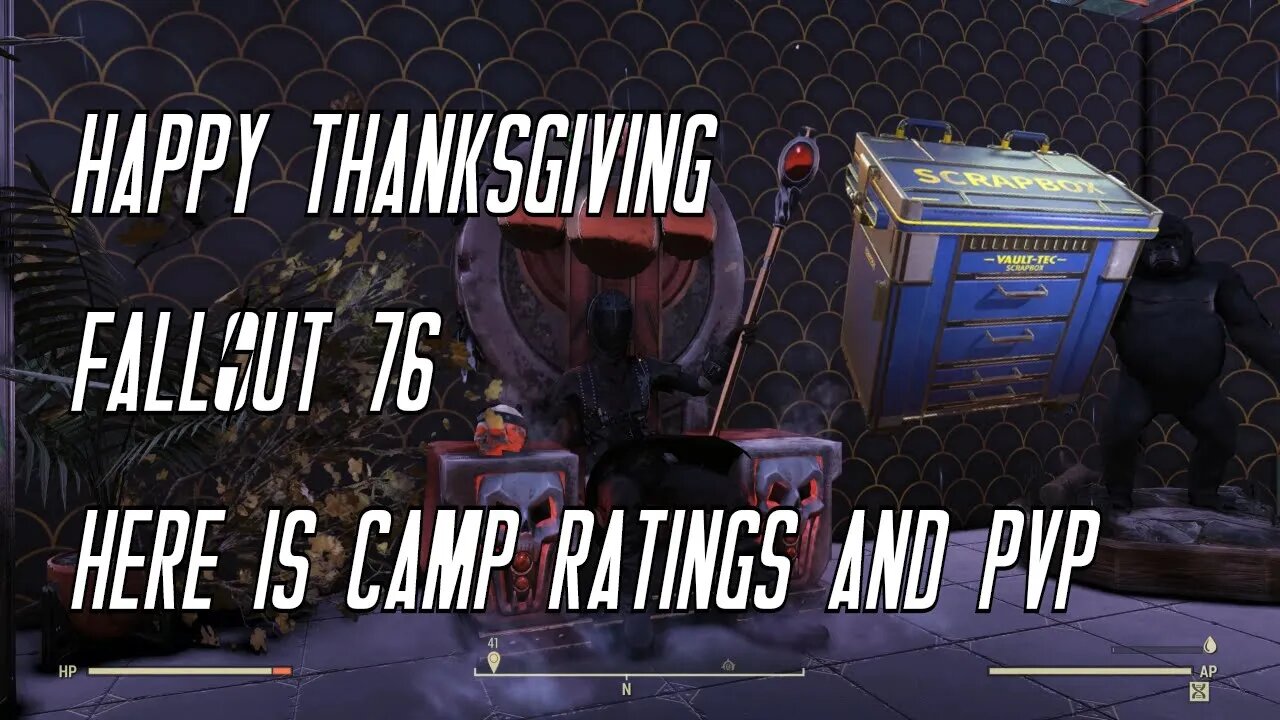 A Fallout 76 Thanksgiving Day Live Replay With Lorespade Doing Camp Ratings With Some PvP