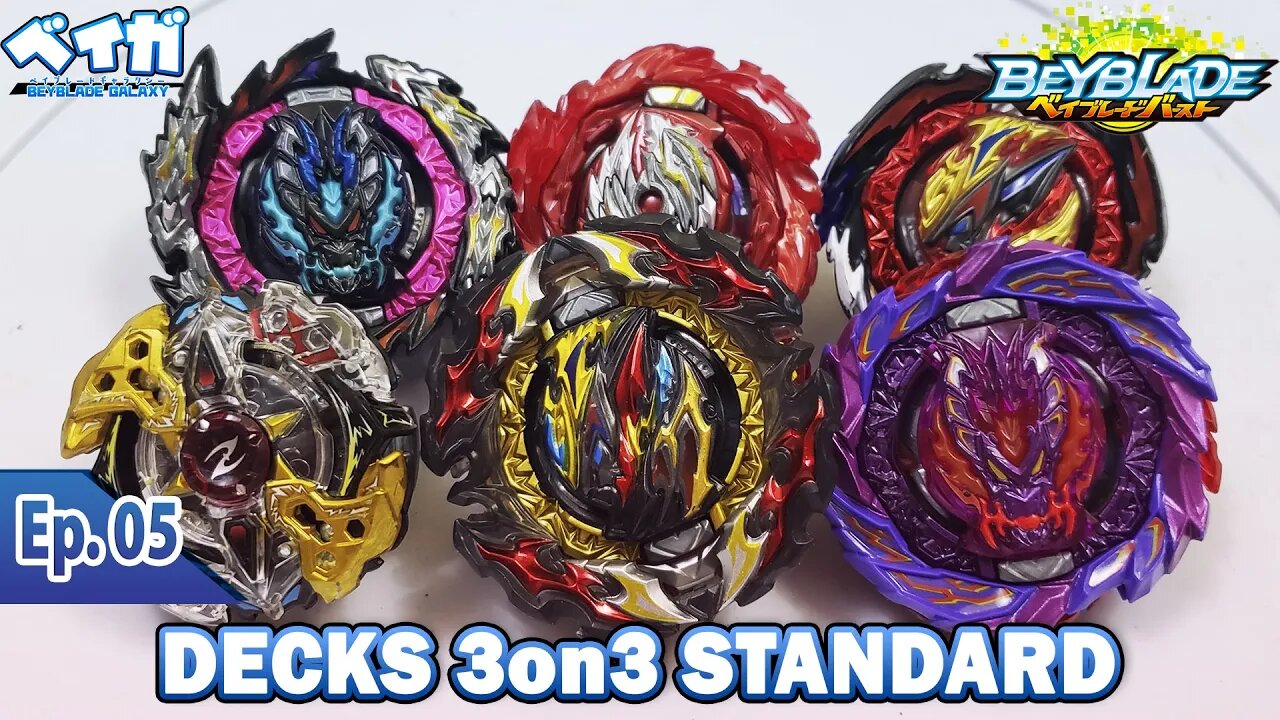 BATALHA DE DECKS 3on3 NO FORMATO STANDARD ep. 05 - Beyblade Burst ベイブレードバースト