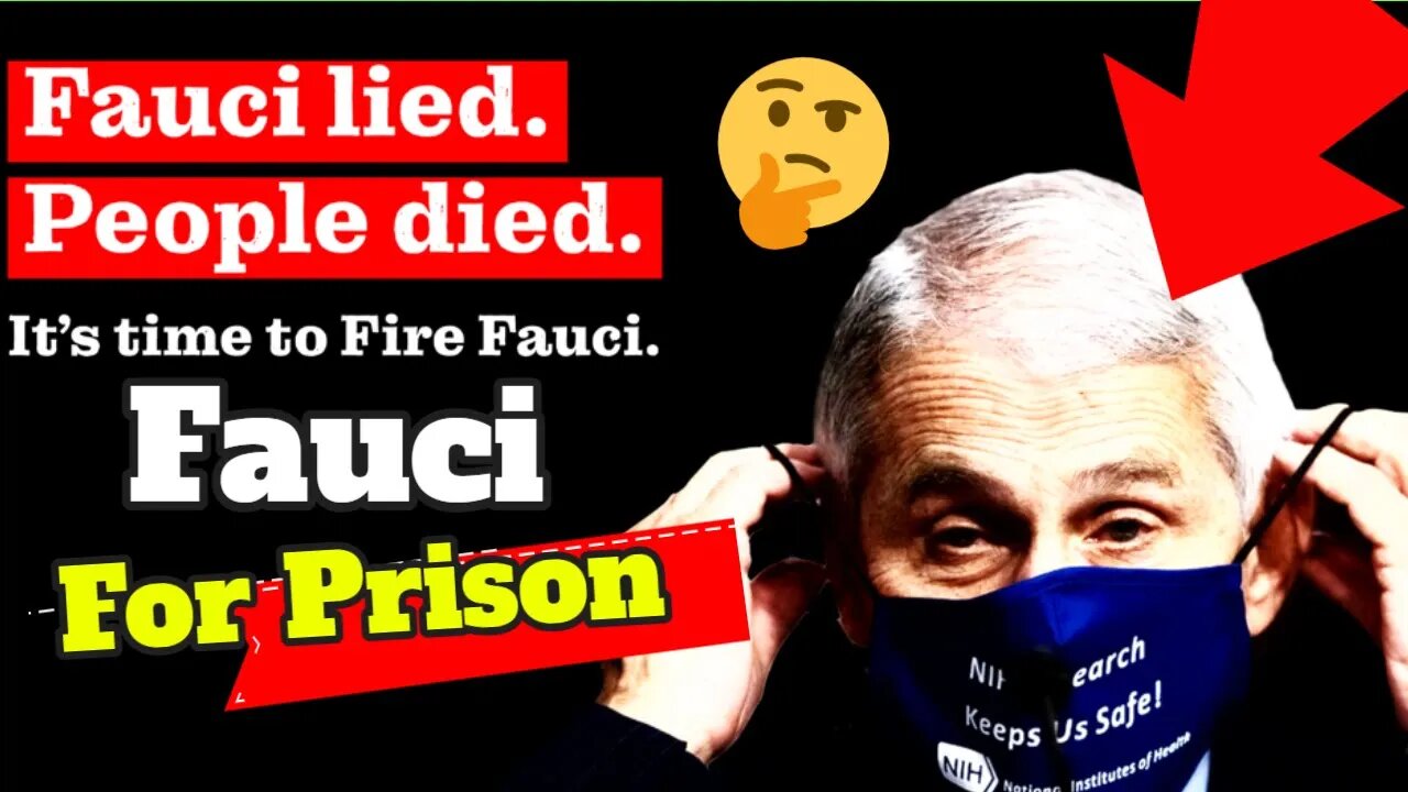 fauci For Prison If We The People Are To Survive The Tyranny We Must Get Rid Of Fauci And Big Pharma