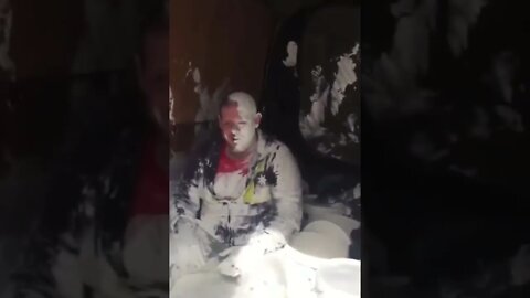 Painters Open Van To Find Lad Covered In Paint