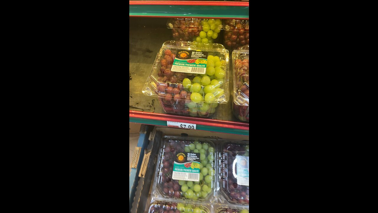 Grapes in containers