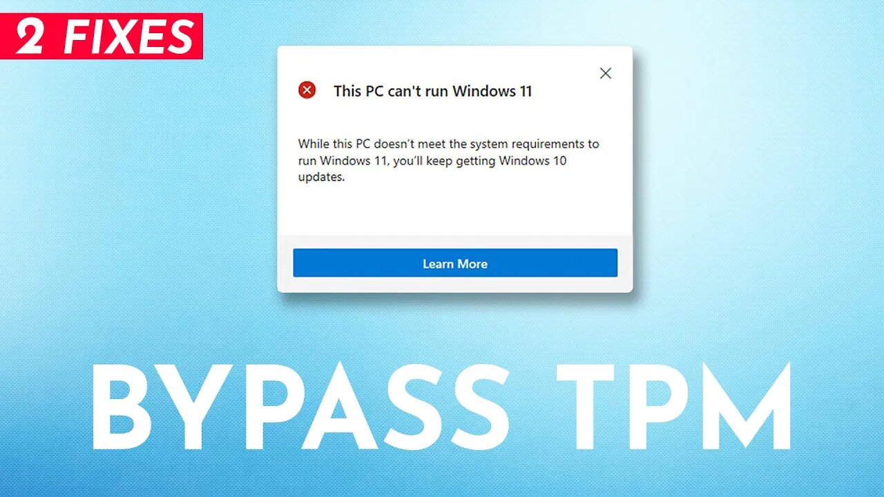 Windows 11 Bypass TPM 2.0 [ Secure BOOT ] | Install Windows 11 without TPM