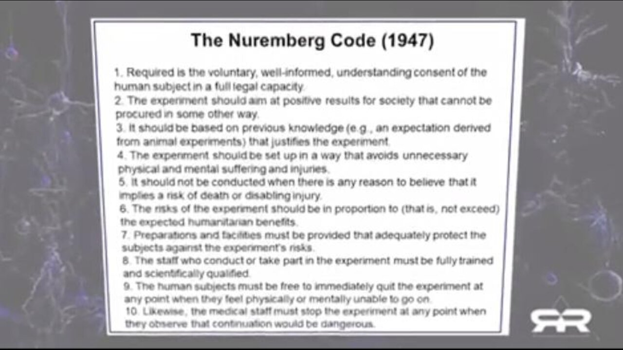The Nuremberg Code Is Still Active - Covid Hoax = Genocide
