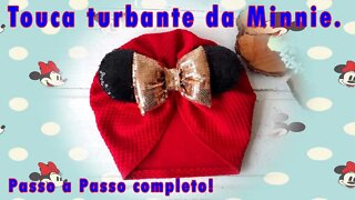 Como Fazer Touca turbante de orelhas da Minnie.