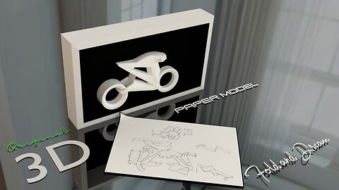 3D Motorcycle Paper Model