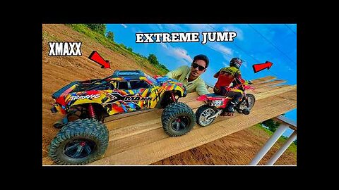 RC Biggest Monster Cars & RC Losi Bike Jump Test - Chatpat toy TV