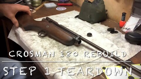 Crosman 180 rebuild step 1 teardown and evaluation.