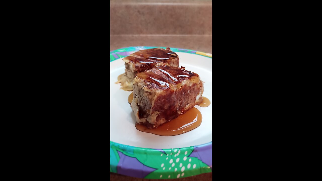 Peanut butter banana bread french toast