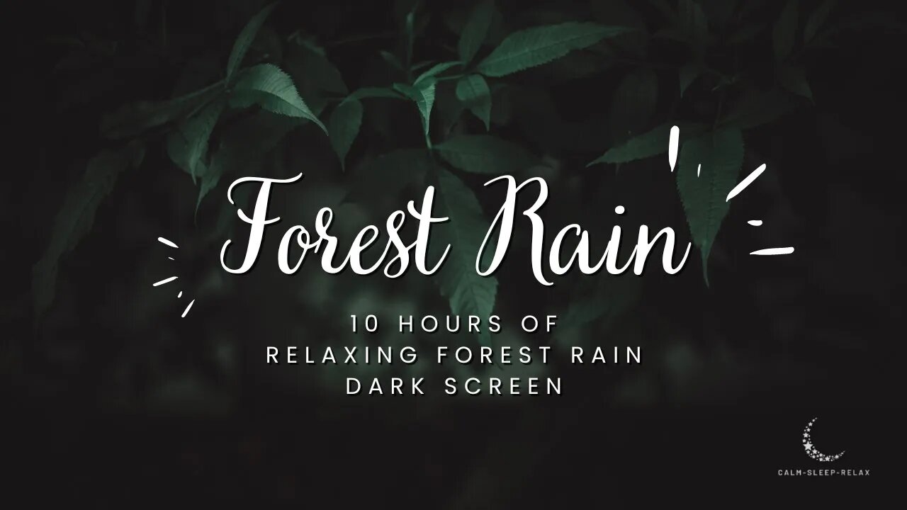 😴 Fall Asleep Fast 😴 - Forest Rain | Dark Screen | White Noise | 10 Hours