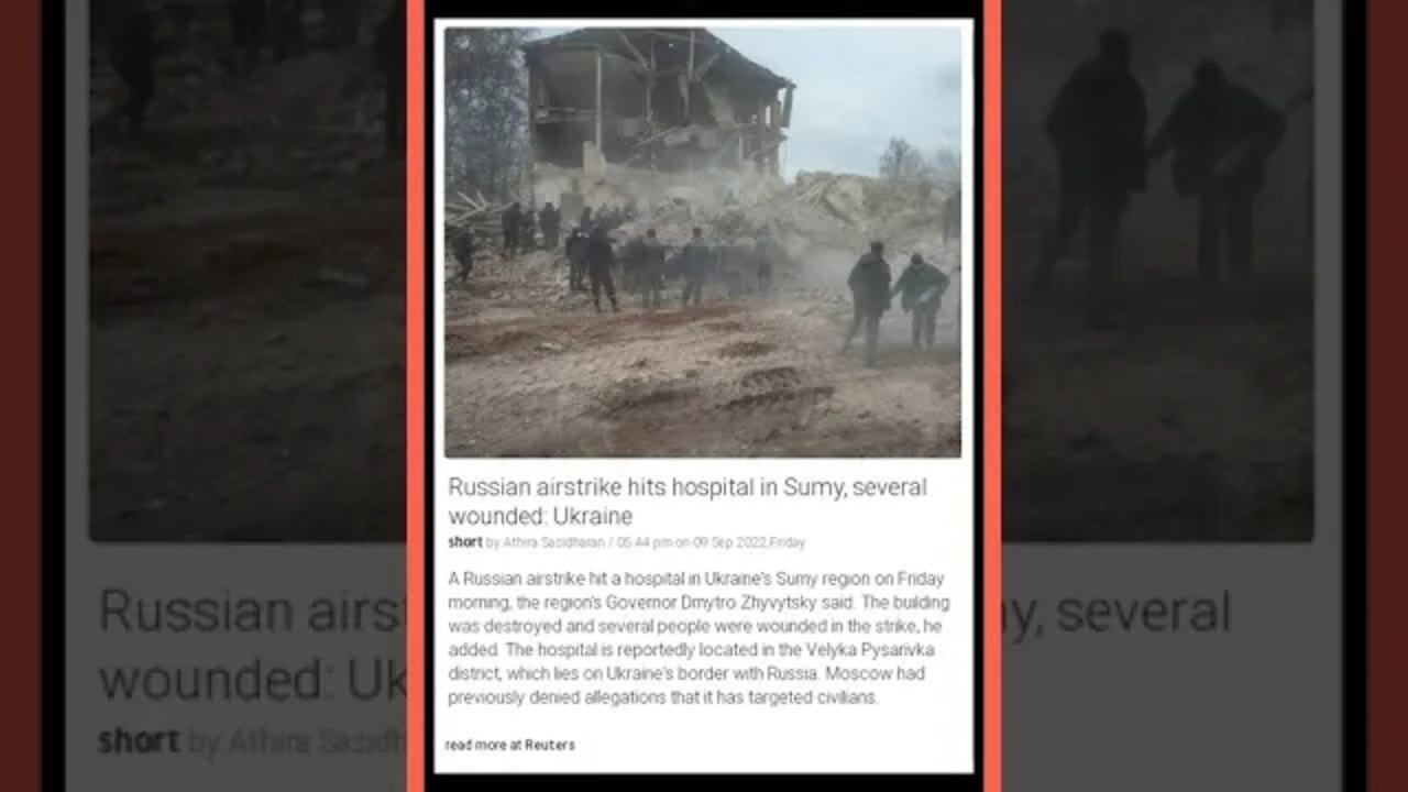 Current News | Russian Airstrike Hits Hospital: Ukraine | #shorts #news