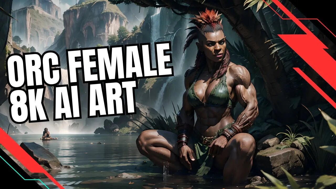 AI Art Muscular Female Orcs: 8k