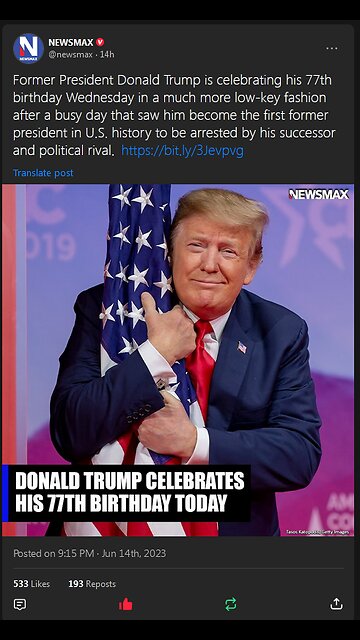 Donald Trump is celebrating his 77th birthday