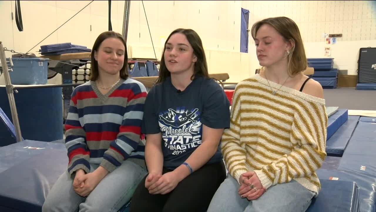 Nicolet's gymnastics team goes viral urging support for women's sports