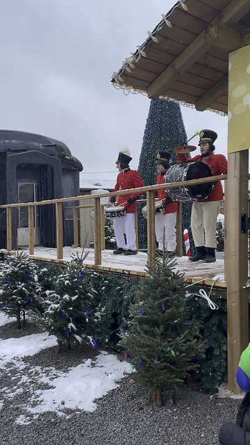 Drummers at Christmas Train Station
