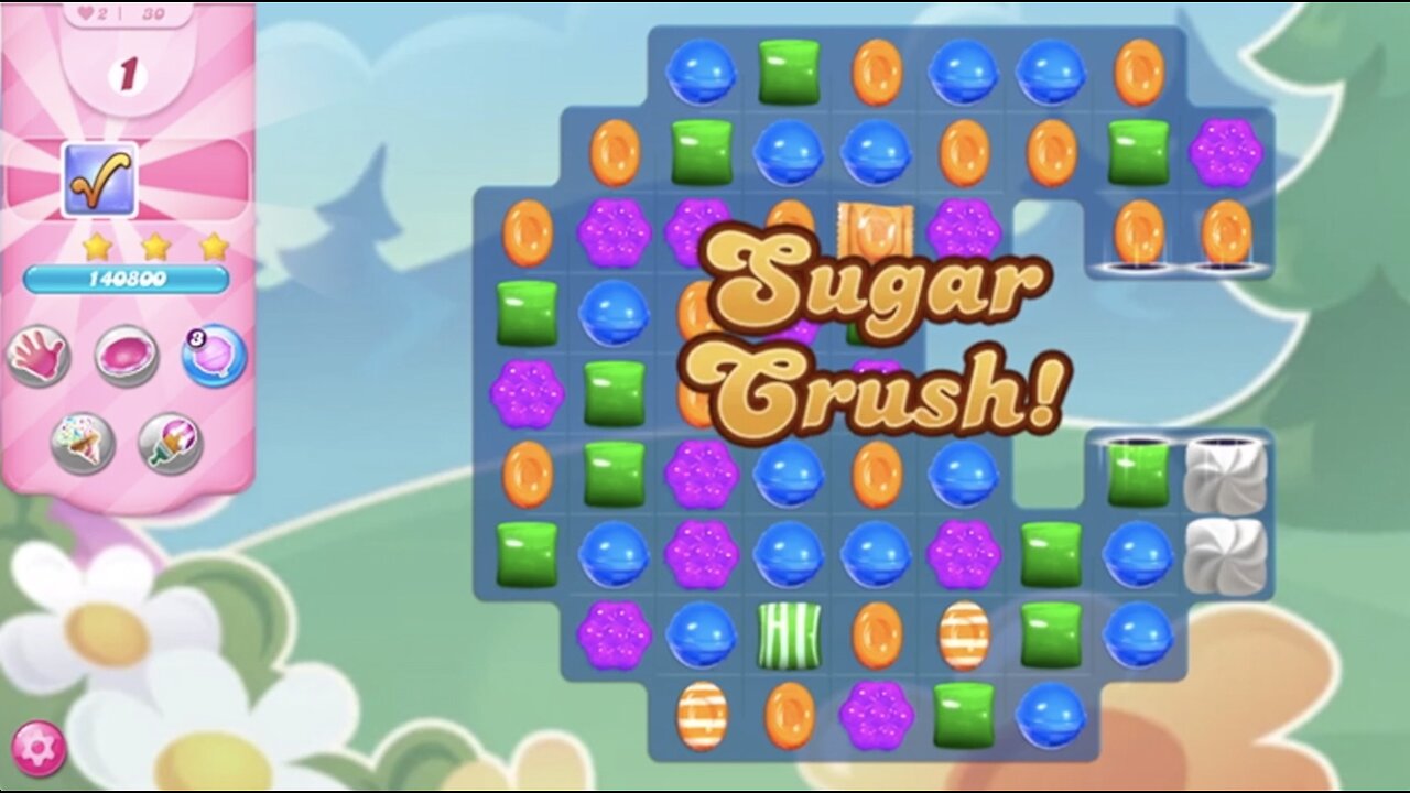 Candy Crush Saga | Level 30 | NO BOOSTERS | 3 STARS | 153260 🦄