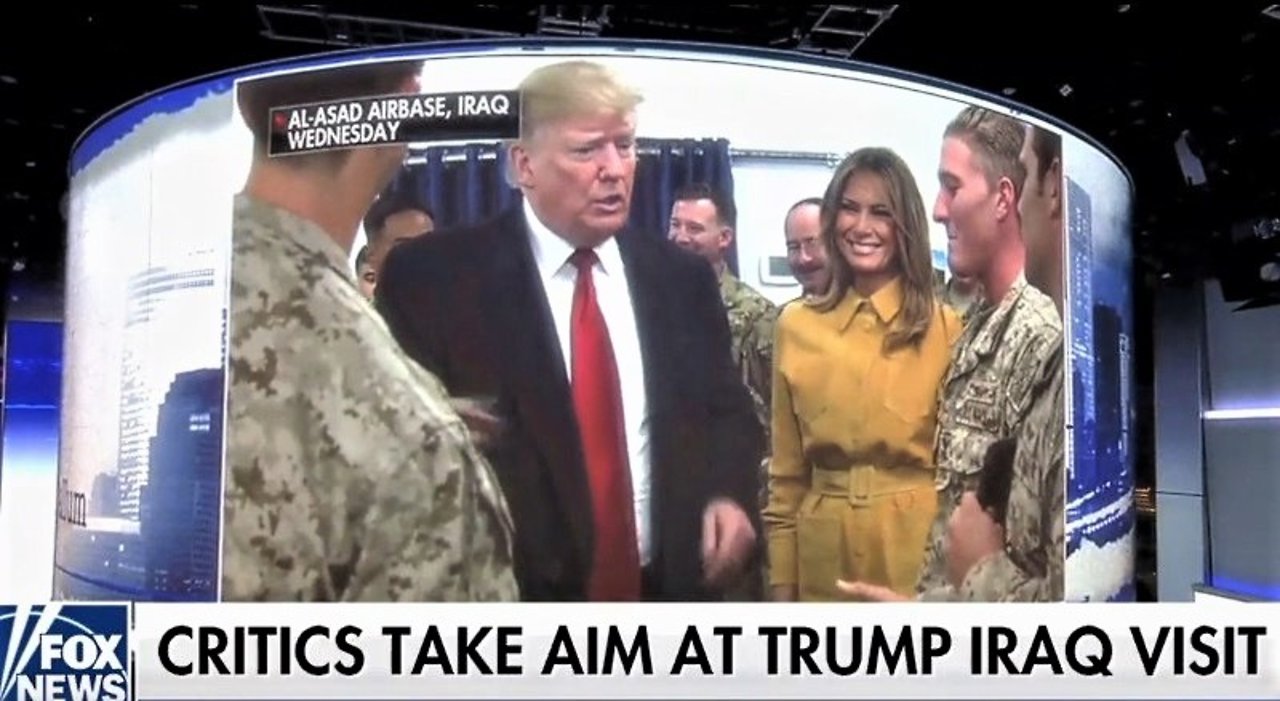 Left-wing media slam Trump's visit to US troops in Iraq