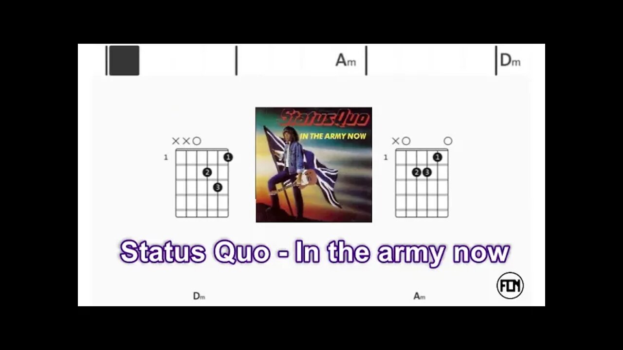 Status Quo - In the army now - (Chords & Lyrics like a Karaoke)