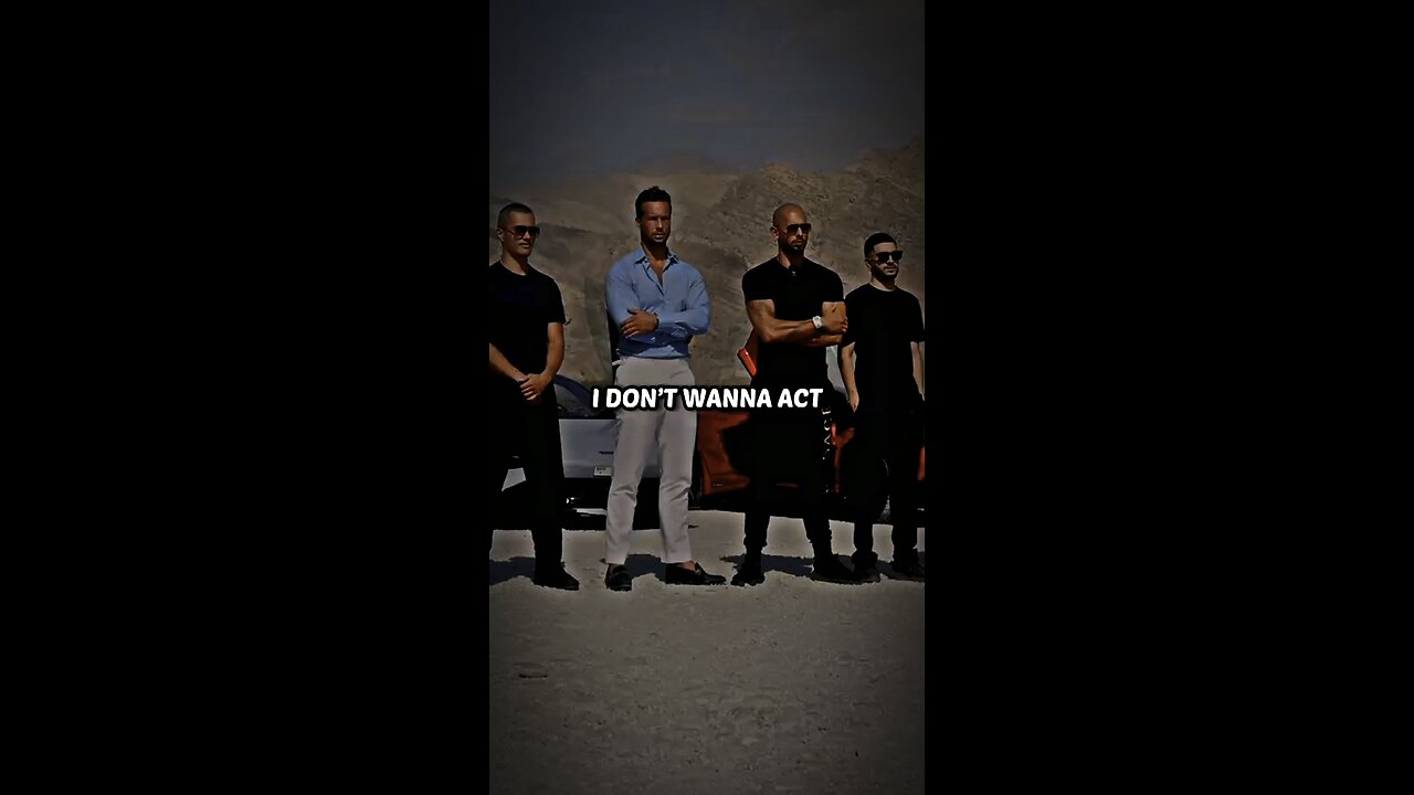 I don't want to act high and mighty Andrew Tate version