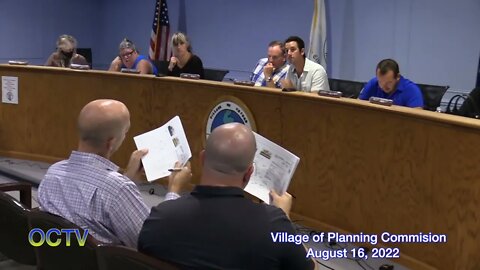 Village of Planning Commission 8/16/22