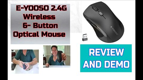 Works Great! E YOOSO Wireless Optical Mouse With USB Nano Receiver