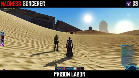 SWTOR DPS Madness Sorcerer - Tatooine Heroic Mission: Prison Labor. 2019 i7 Laptop Gameplay