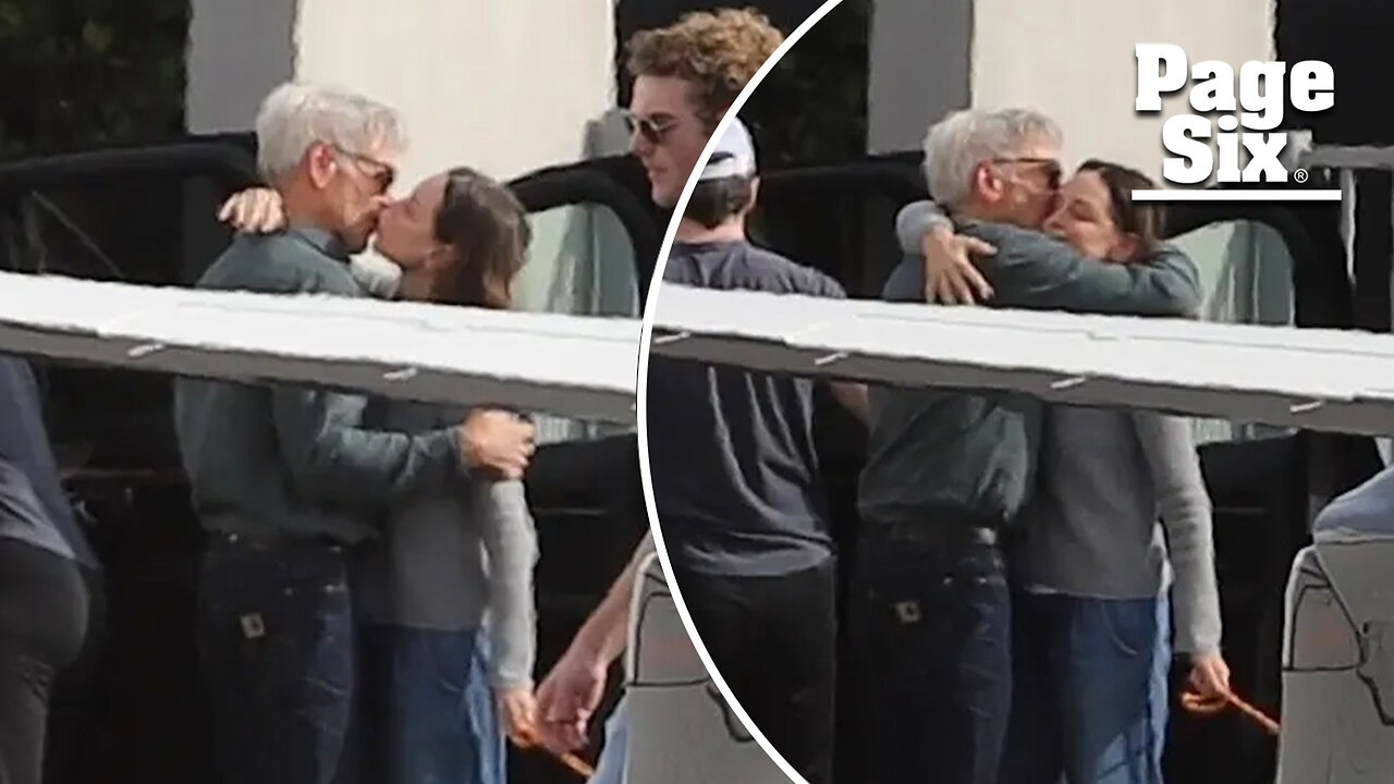 Harrison Ford, 81, and Calista Flockhart, 59, seen canoodling at airport after Thanksgiving getaway