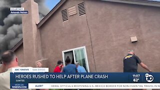 Hero neighbors rush to help injured victims in Santee plane craash