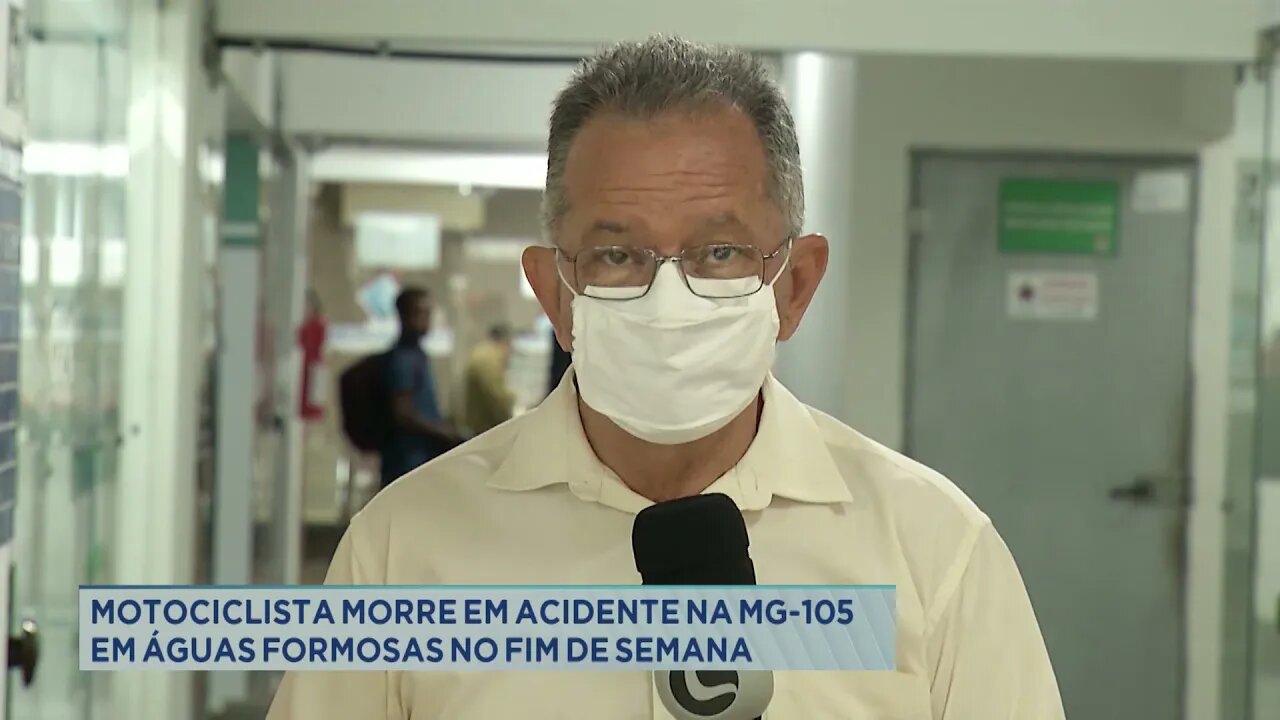 Motociclista morre em acidente na MG-105 em águas formosas no fim de semana