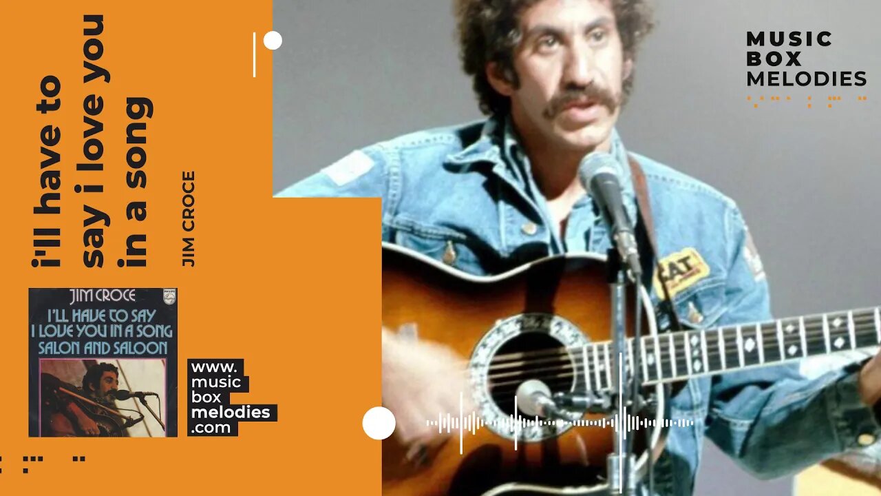 [Music box melodies] - I'll Have To Say I Love You In a Song by Jim Croce