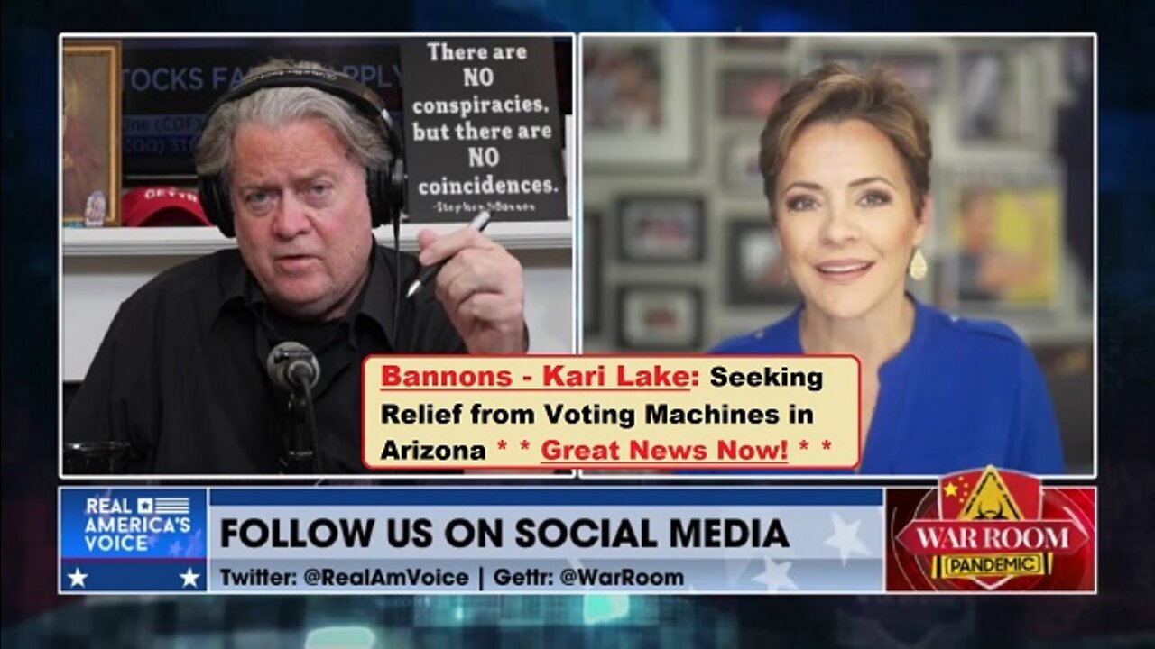 Watch Bannons- Kari Lake: Seeking Relief from Voting Machines in Arizona + Mike Lindell News| EP452a