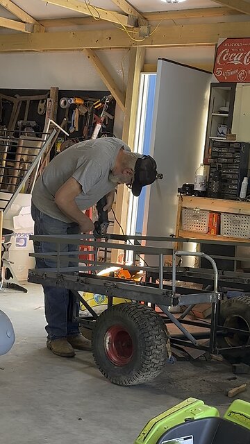 Ride Along Wagon is Coming Together 🚜 Chamberlin Family Farms #diy #framing #menatwork #building