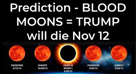 Prediction - BLOOD MOONS TETRAD = TRUMP heart attack death Nov 12