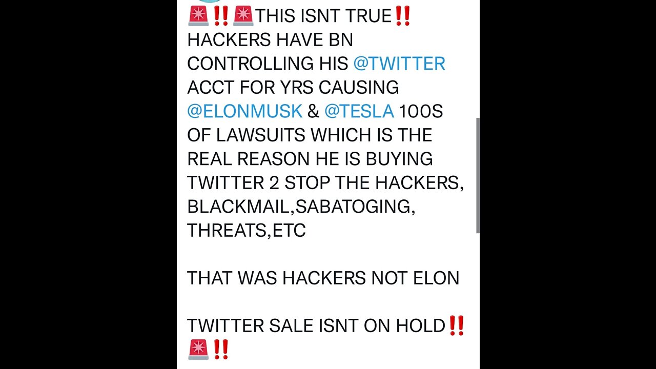 TWITTER SALE IS NOT ON HOLD THAT WAS HACKERS ON ELON MUSK’S TWITTER ACCOUNT
