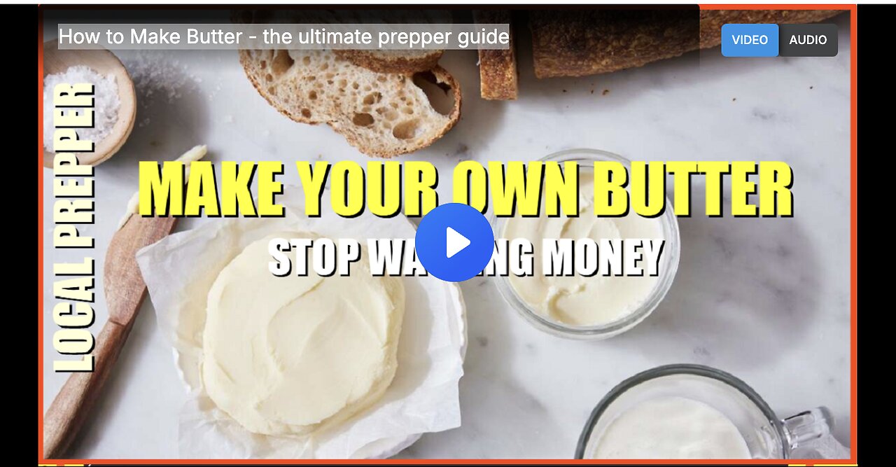 How to Make Butter - the ultimate prepper guide