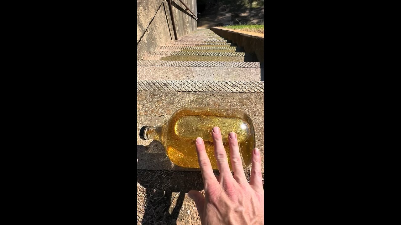 Dropping glass bottles from the stairs| survival of the bottles #satisfying #viral #news #america