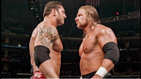 Triple H vs Batista WrestleMania 21 Highlights